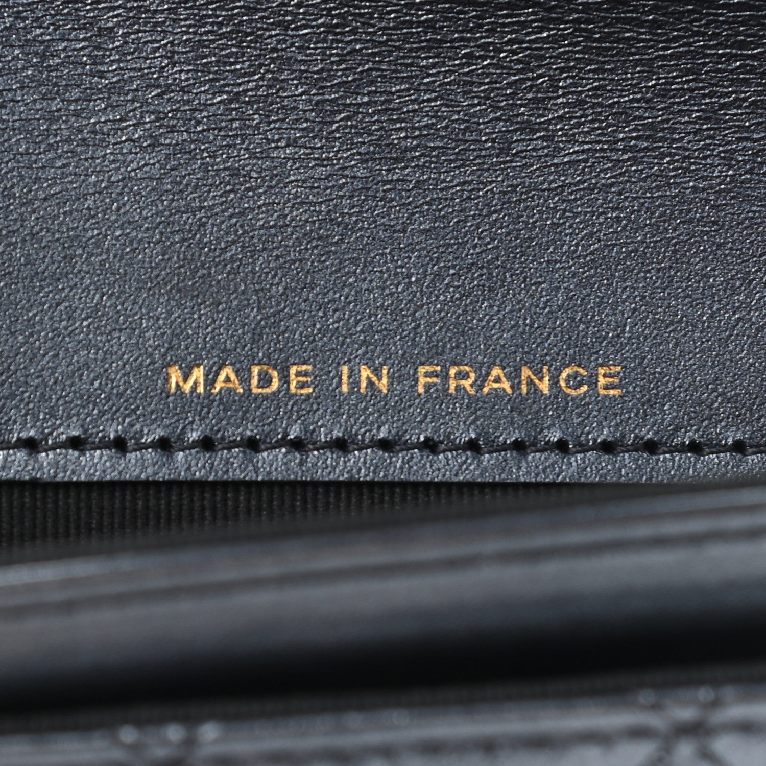 Chanel Metallic Lambskin Quilted Flap Card Holder Wallet Dark Blue 7 of 9