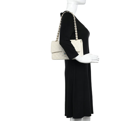 Chanel Caviar Quilted Medium Double Flap White 2 of 11