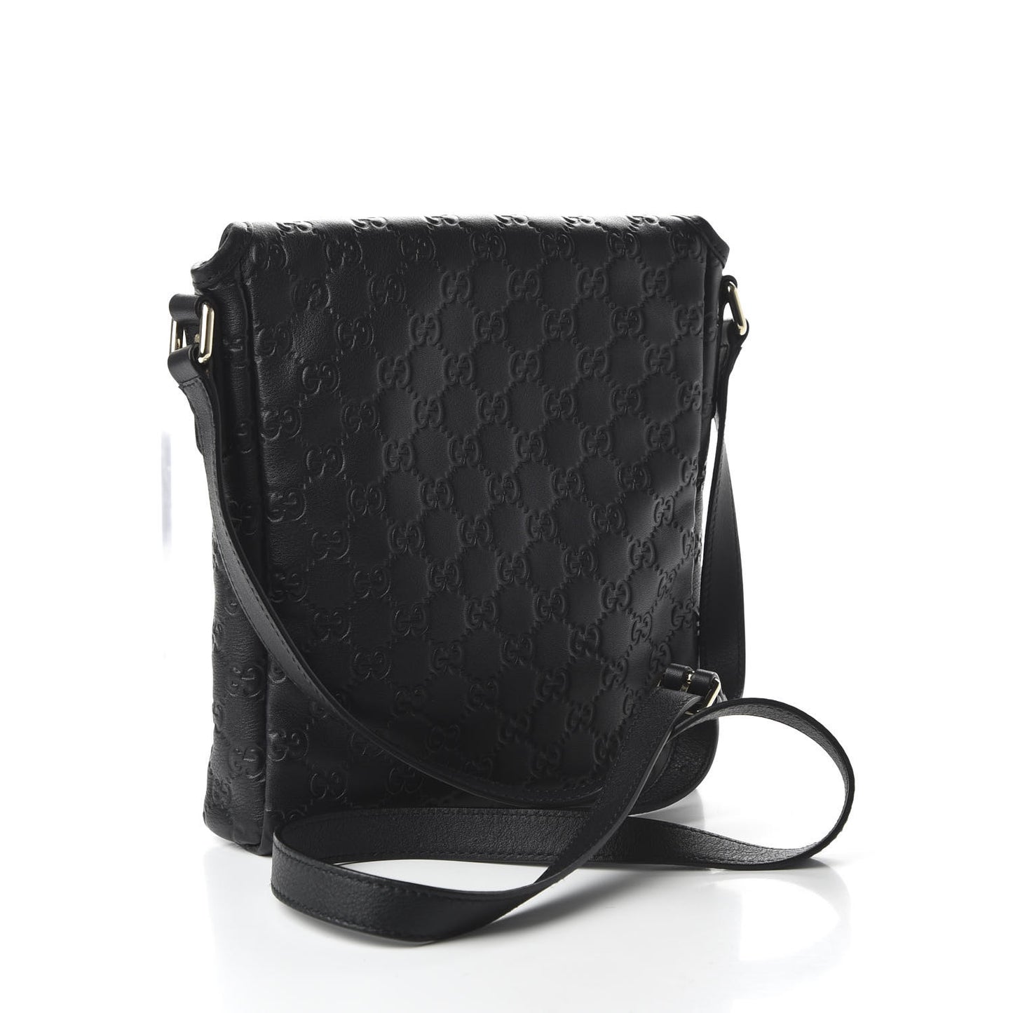 Guccissima Small Flap Messenger Bag Black