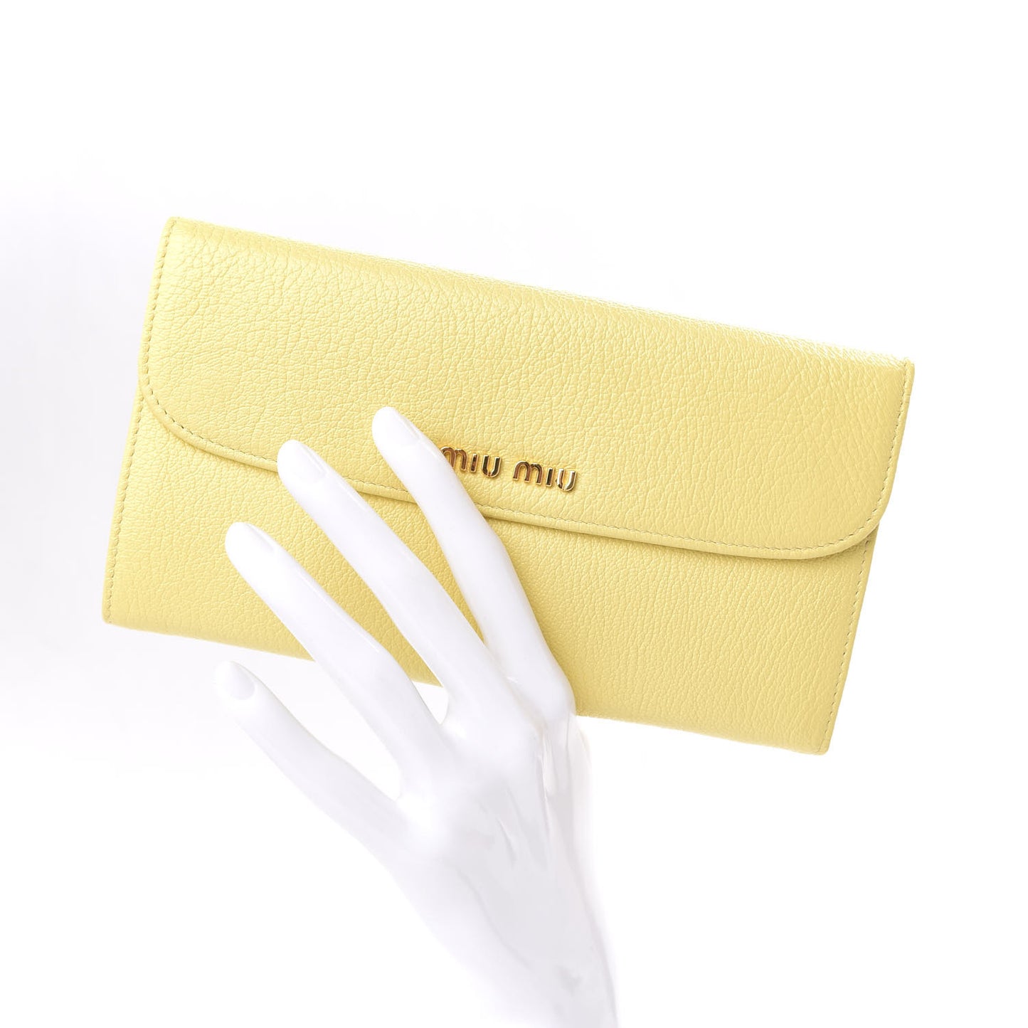 Goatskin Madras Continental Wallet Light Yellow