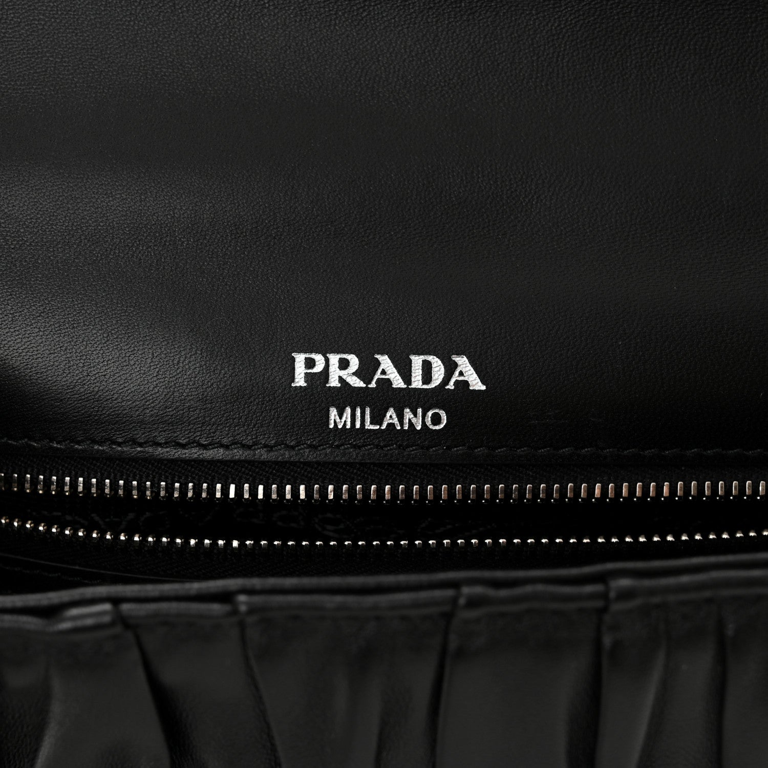 Prada Nappa Gaufre Small Chain Flap Shoulder Bag Black 6 of 11