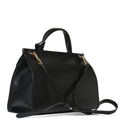 Gucci Calfskin Small GG Marmont Top Handle Bag Black 3 of 13