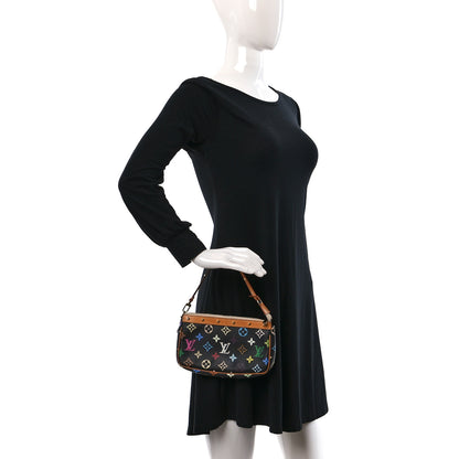 Louis Vuitton Monogram Multicolor Pochette Accessories Black 2 of 12