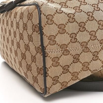 Gucci Monogram Dollar Calfskin O Drawstring Backpack Beige Ebony Testa di Moro Dark Chocolate 10 of 10