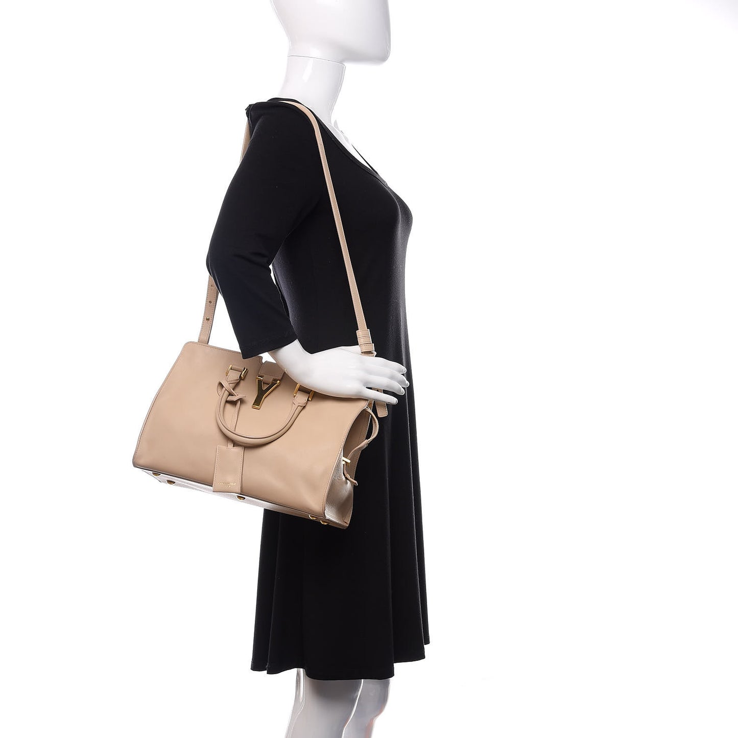 Calfskin Small Classic Y Cabas Beige