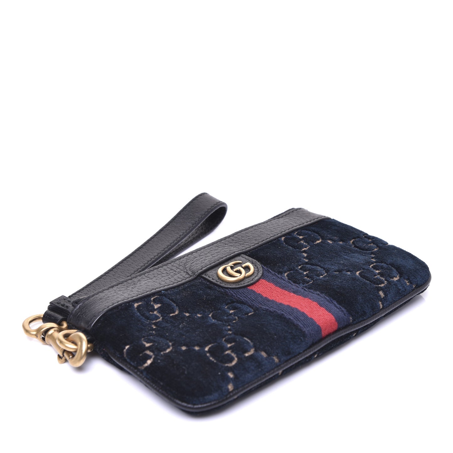 Velvet GG Monogram Textured Calfskin Web Smartphone Case Blue Beige Black