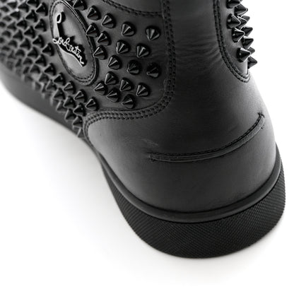 Christian Louboutin Calfskin Mens Louis Spikes Flat Sneakers 44.5 Black 12 of 14