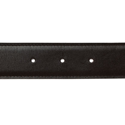 Hermes Box Togo 32mm Belt Strap 85 Bleu Lin Chocolate 4 of 9