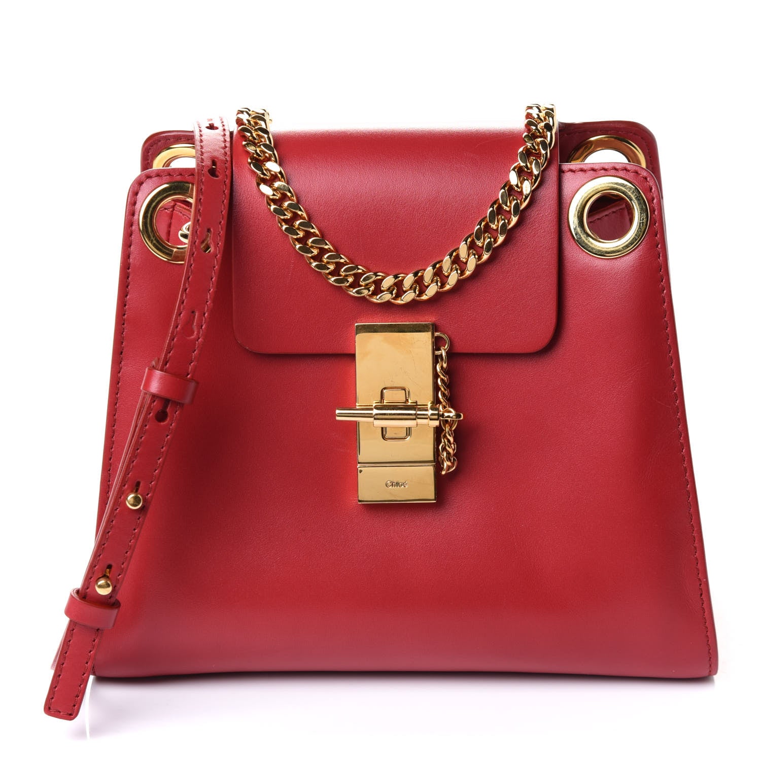 Chloe Shiny Calfskin Mini Annie Shoulder Bag Dreamy Red 1 of 5
