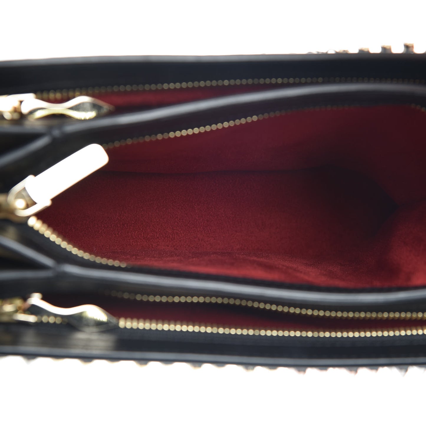 Calfskin Ombre Spiked Tribouli Shoulder Bag Black