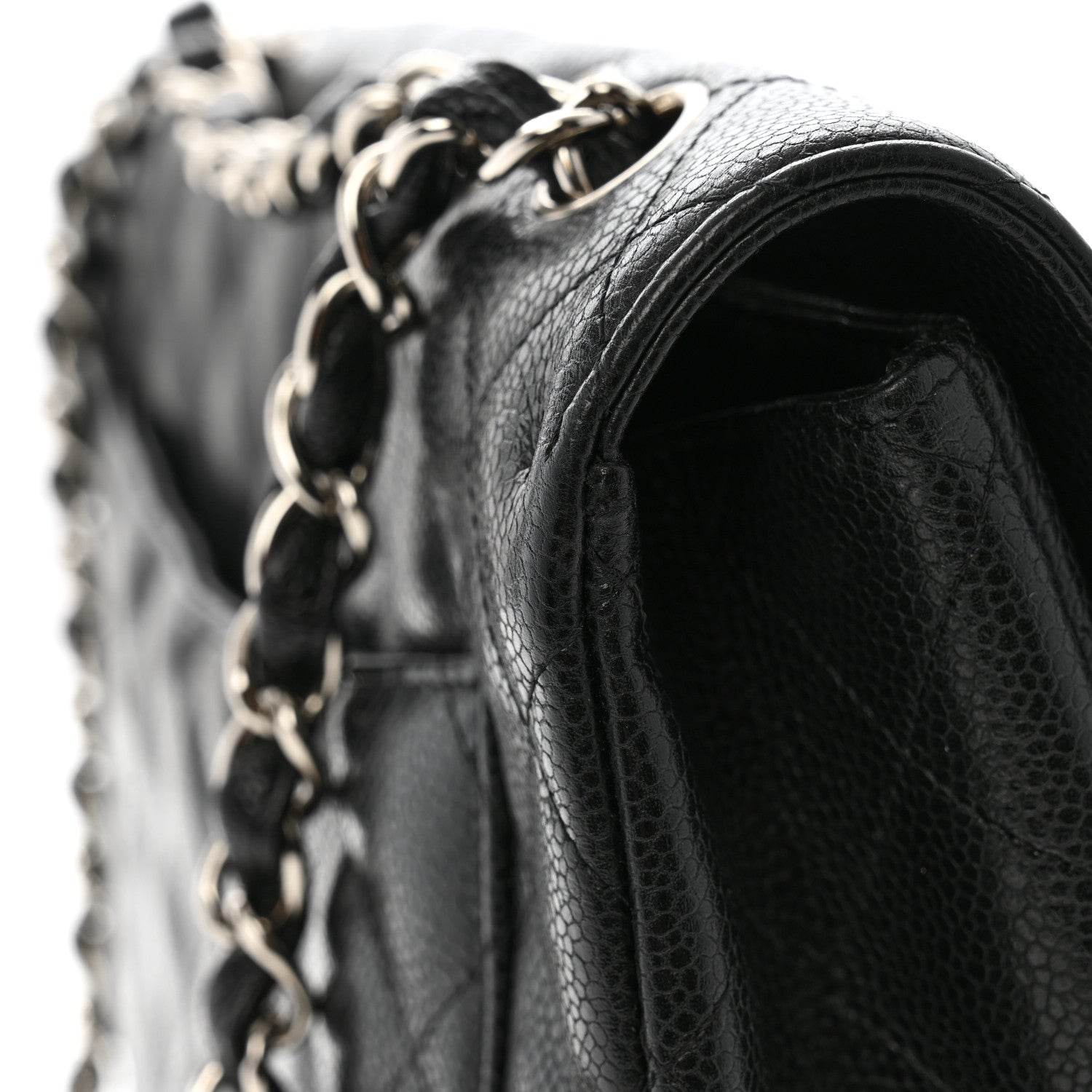 Chanel Caviar Quilted Jumbo Double Flap Black 14 of 15