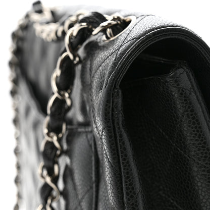 Chanel Caviar Quilted Jumbo Double Flap Black 14 of 15
