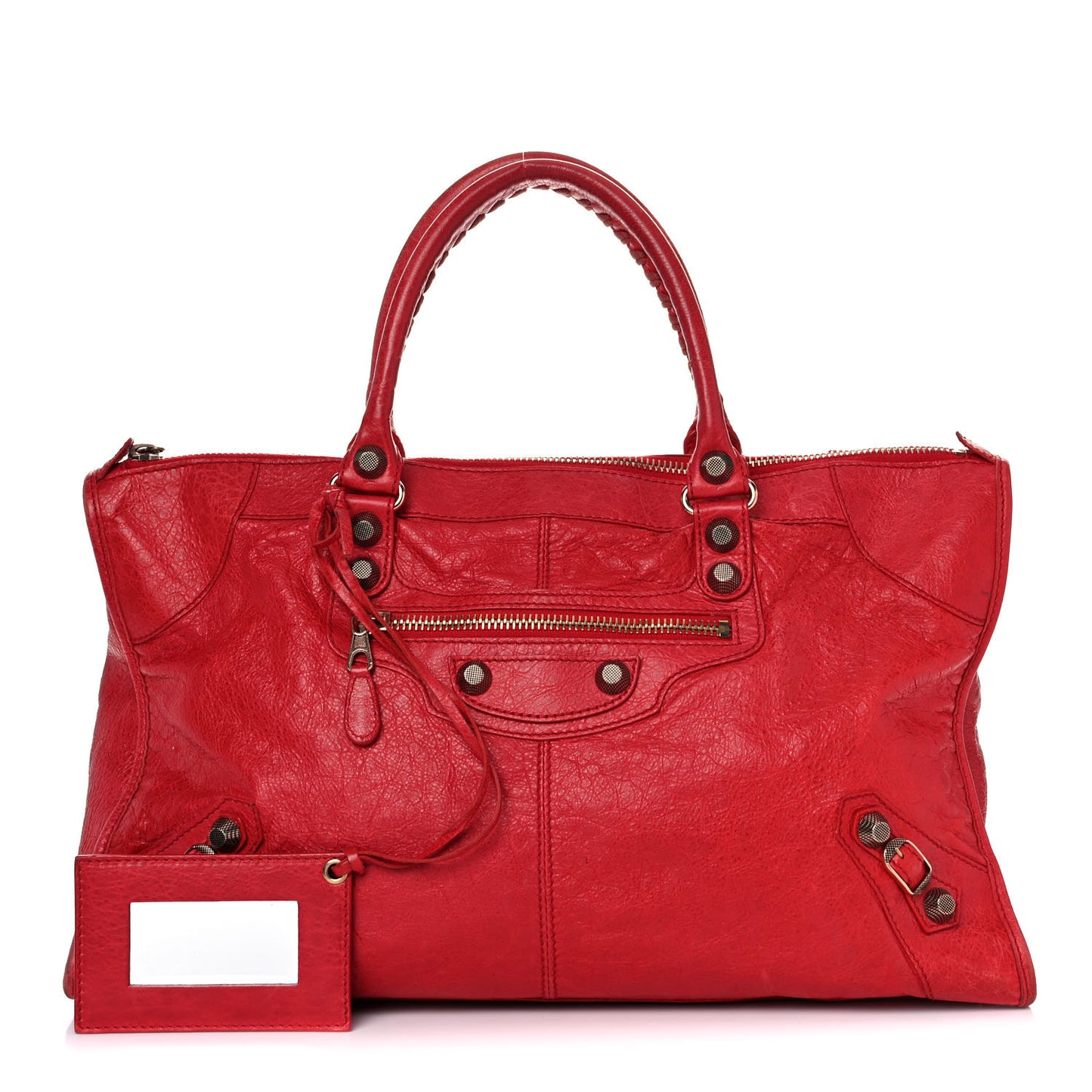 Agneau Giant 12 Rose Gold Hardware Work Coquelicot