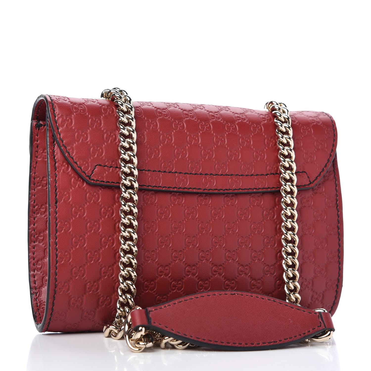 Gucci Soft Microguccissima Mini Emily Chain Shoulder Bag Rosso 3 of 10