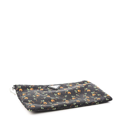 Prada Tessuto Nylon Palm Tree Print Pouch Black 4 of 9