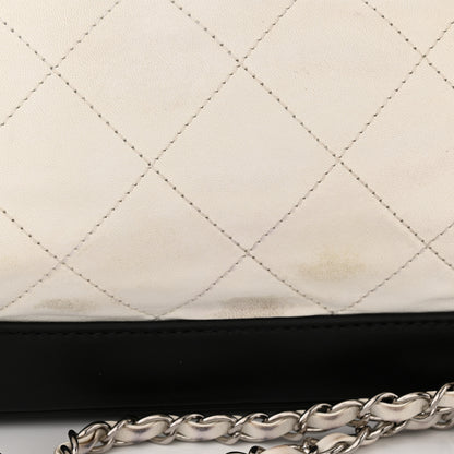Chanel Calfskin Quilted VIP Flap White Black 16 of 21