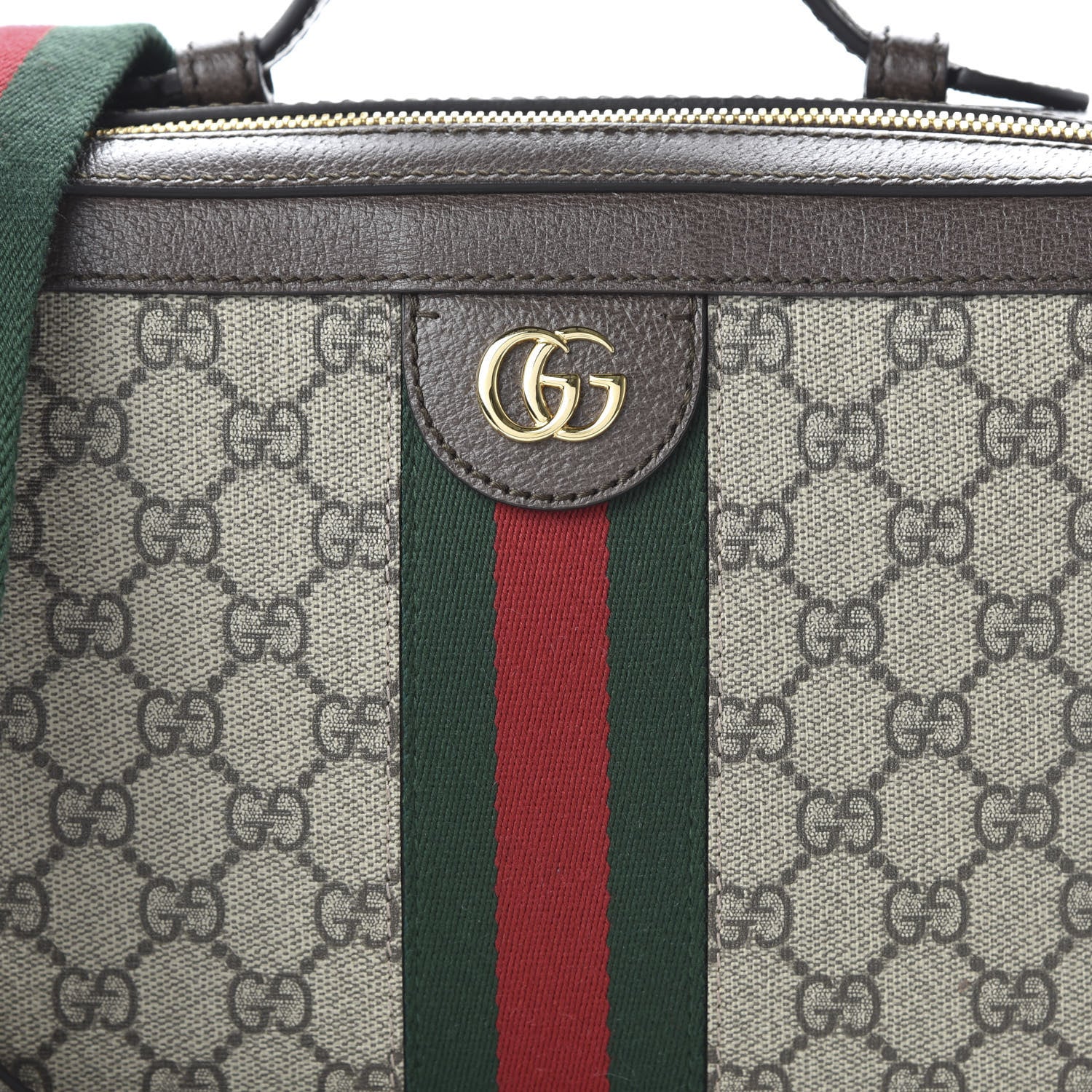 Gucci GG Supreme Monogram Web Small Ophidia Top Handle Shoulder Bag Brown 10 of 10
