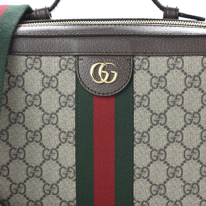 Gucci GG Supreme Monogram Web Small Ophidia Top Handle Shoulder Bag Brown 10 of 10