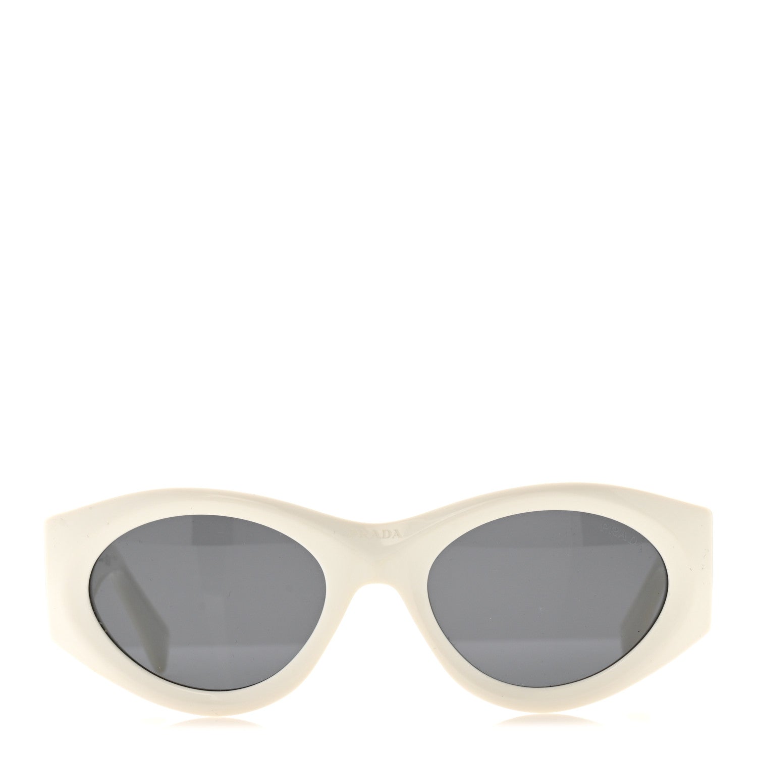 Prada Acetate Oval Symbole Sunglasses SPR 20Z White 2 of 7