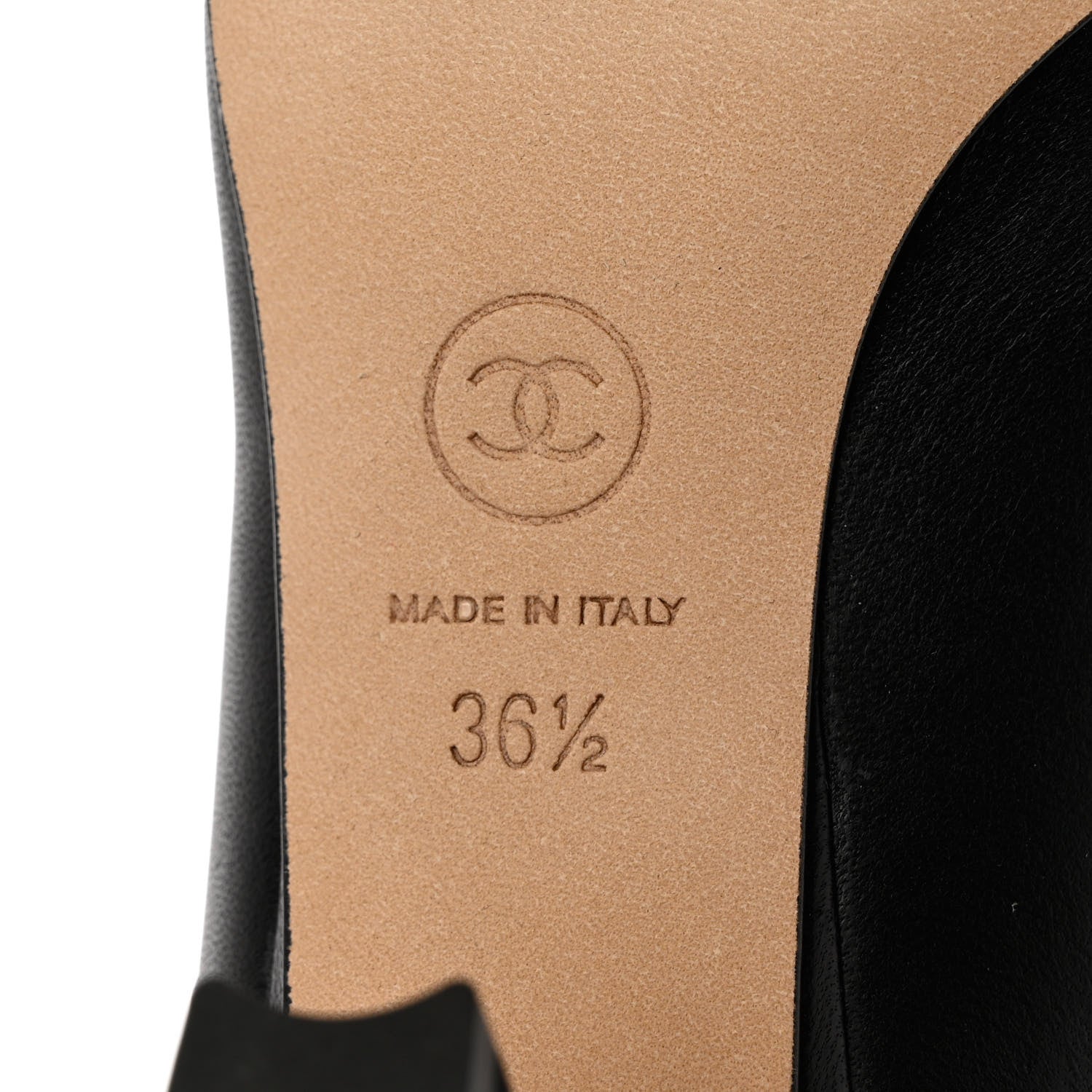 Chanel Lambskin Grosgrain Cap Toe CC Pumps 36.5 Black 8 of 10