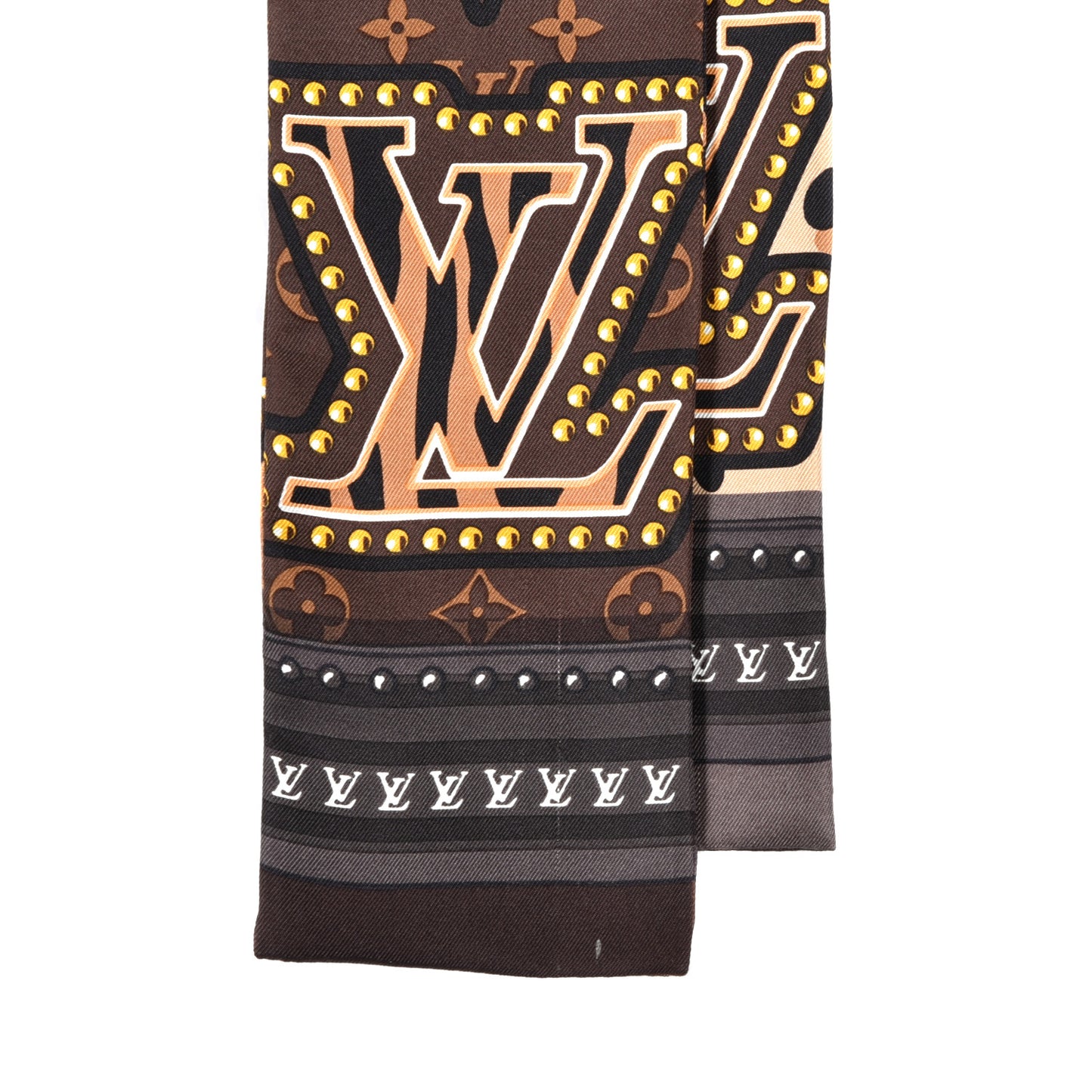 Silk Monogram LV World Bandeau Brown