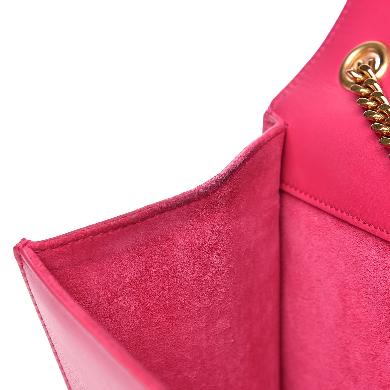 Saint Laurent Smooth Calfskin Medium Classic Monogram Kate Tassel Satchel Fuchsia 16 of 17