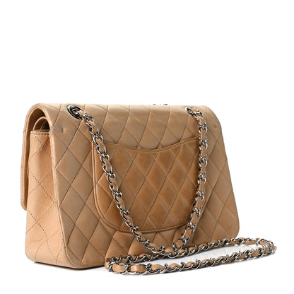 Chanel Lambskin Quilted Medium Double Flap Beige 3 of 10