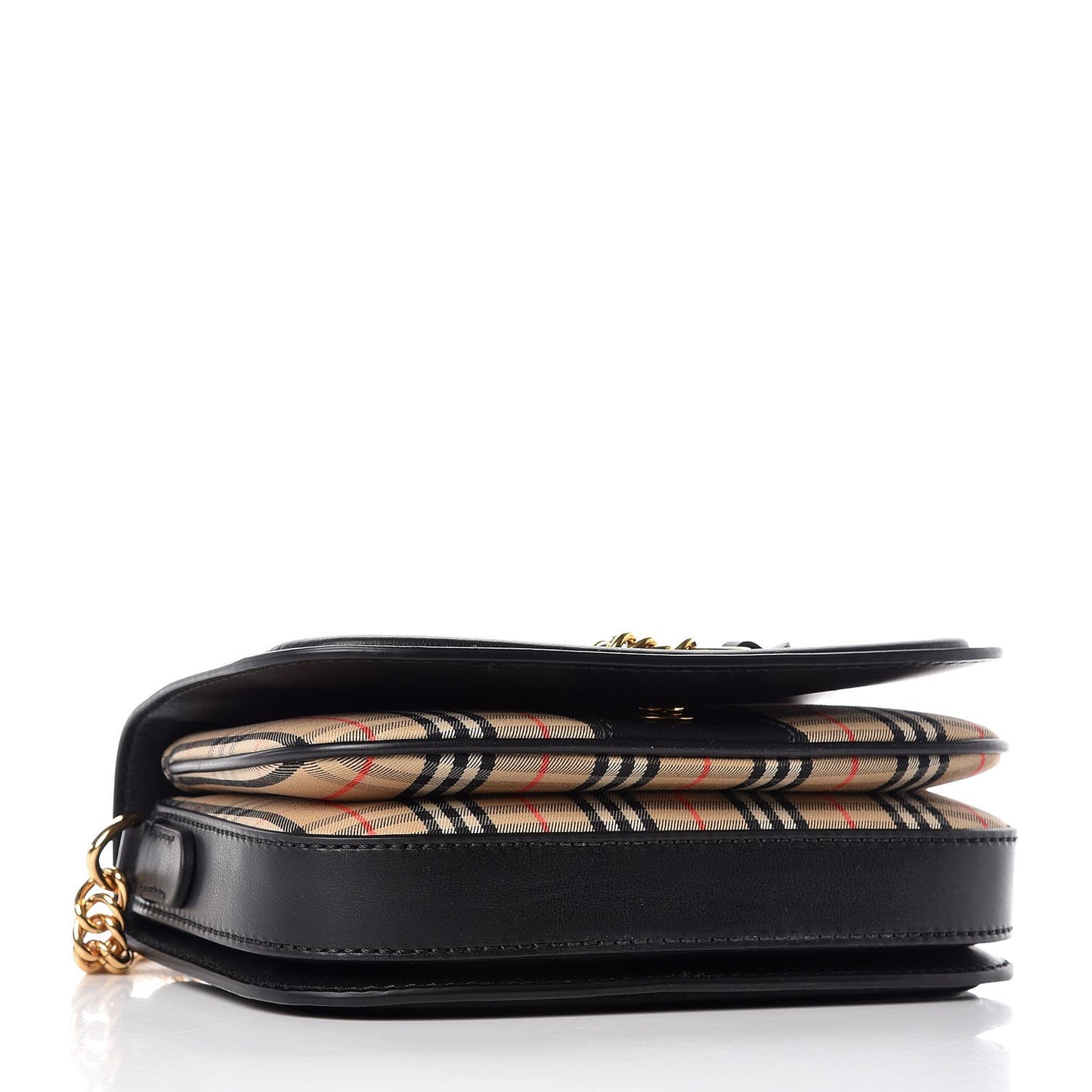 Smooth Calfskin 1983 Knight Check Link Shoulder Bag Black