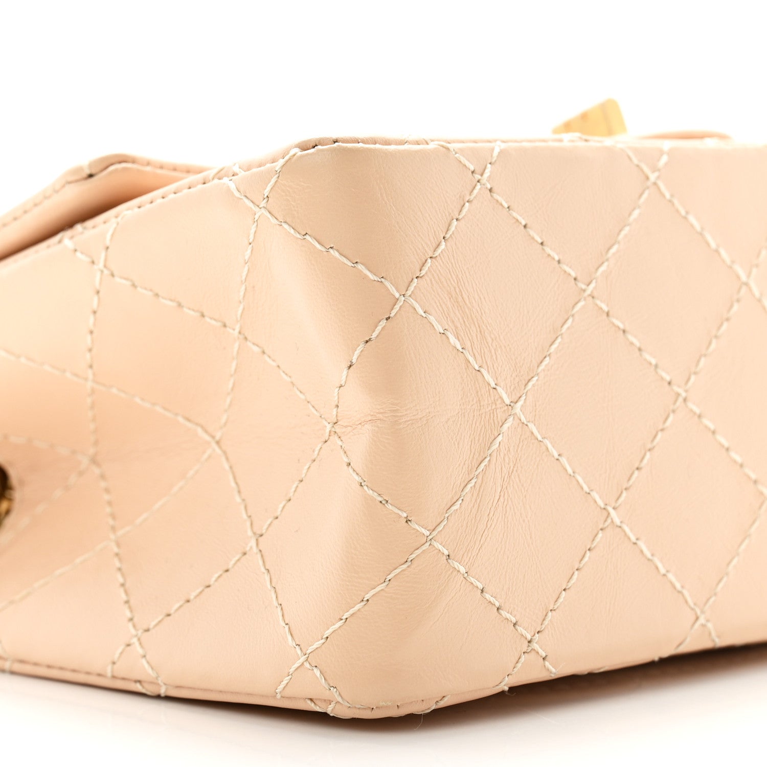 Chanel Aged Calfskin Quilted 2.55 Reissue Mini Flap Beige 9 of 11