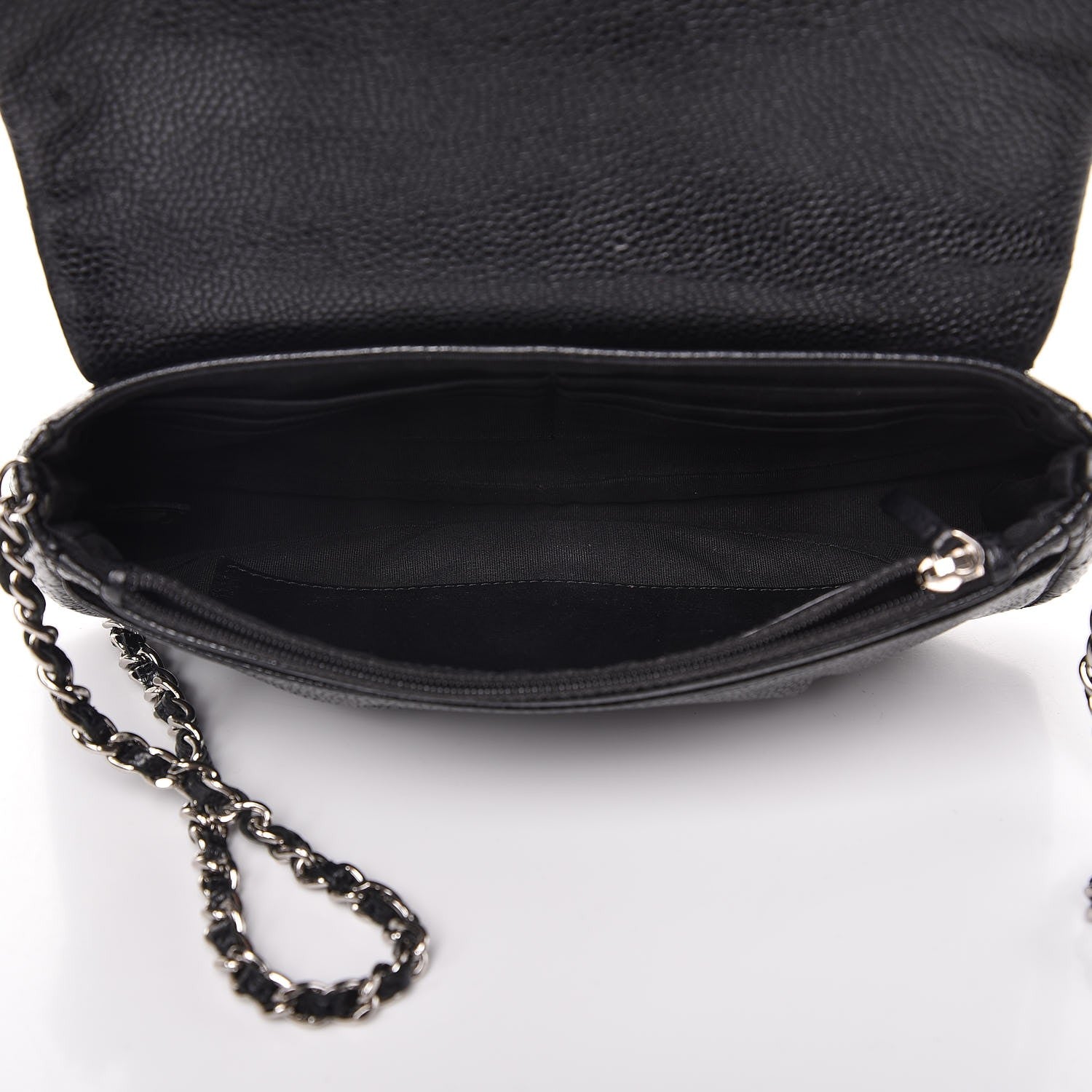Chanel Caviar Half Moon Wallet On Chain WOC Black 5 of 9