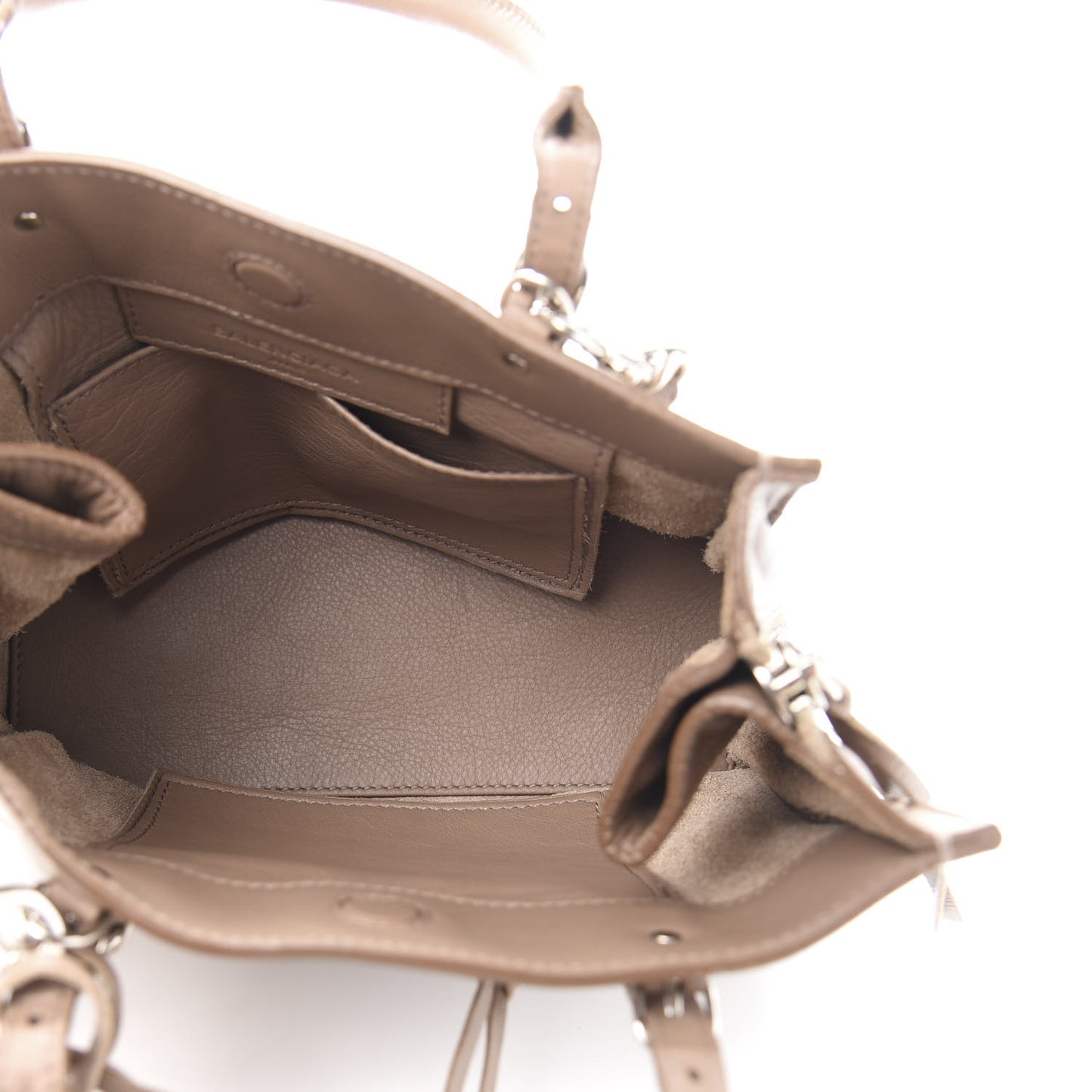 Calfskin Papier Mini A4 Zip Around Tote Beige Sable