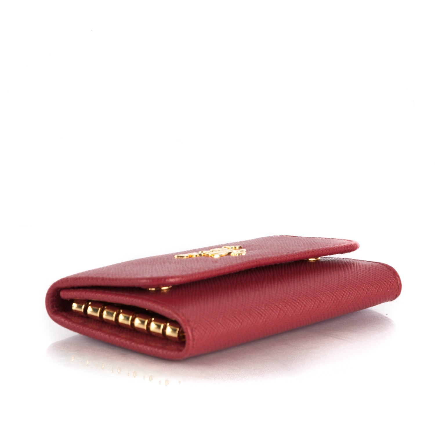 Prada Saffiano Metal 6 Key Holder Fuoco 4 of 6