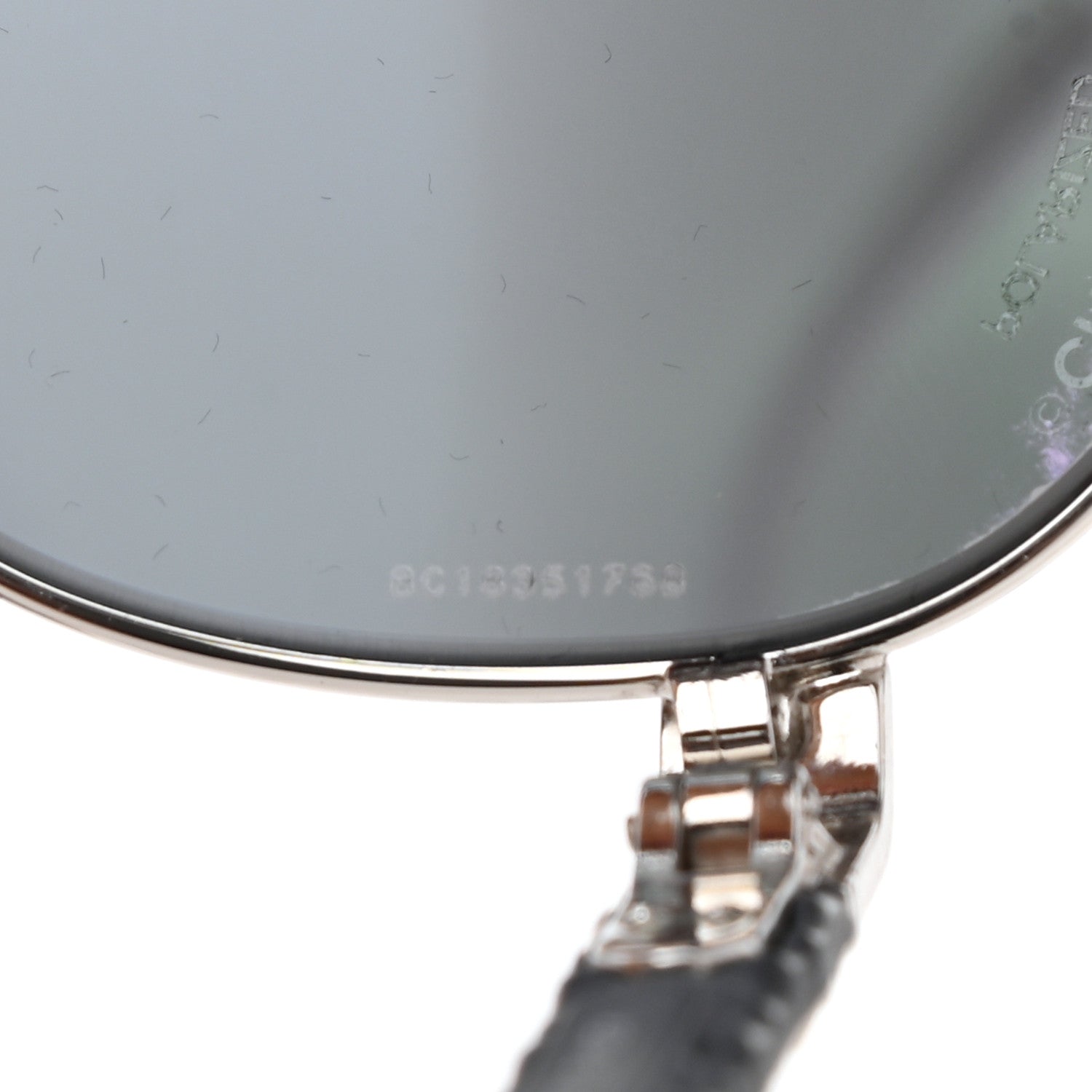 Chanel Lambskin Quilted CC Aviator Sunglasses 4195-Q White Silver 8 of 9
