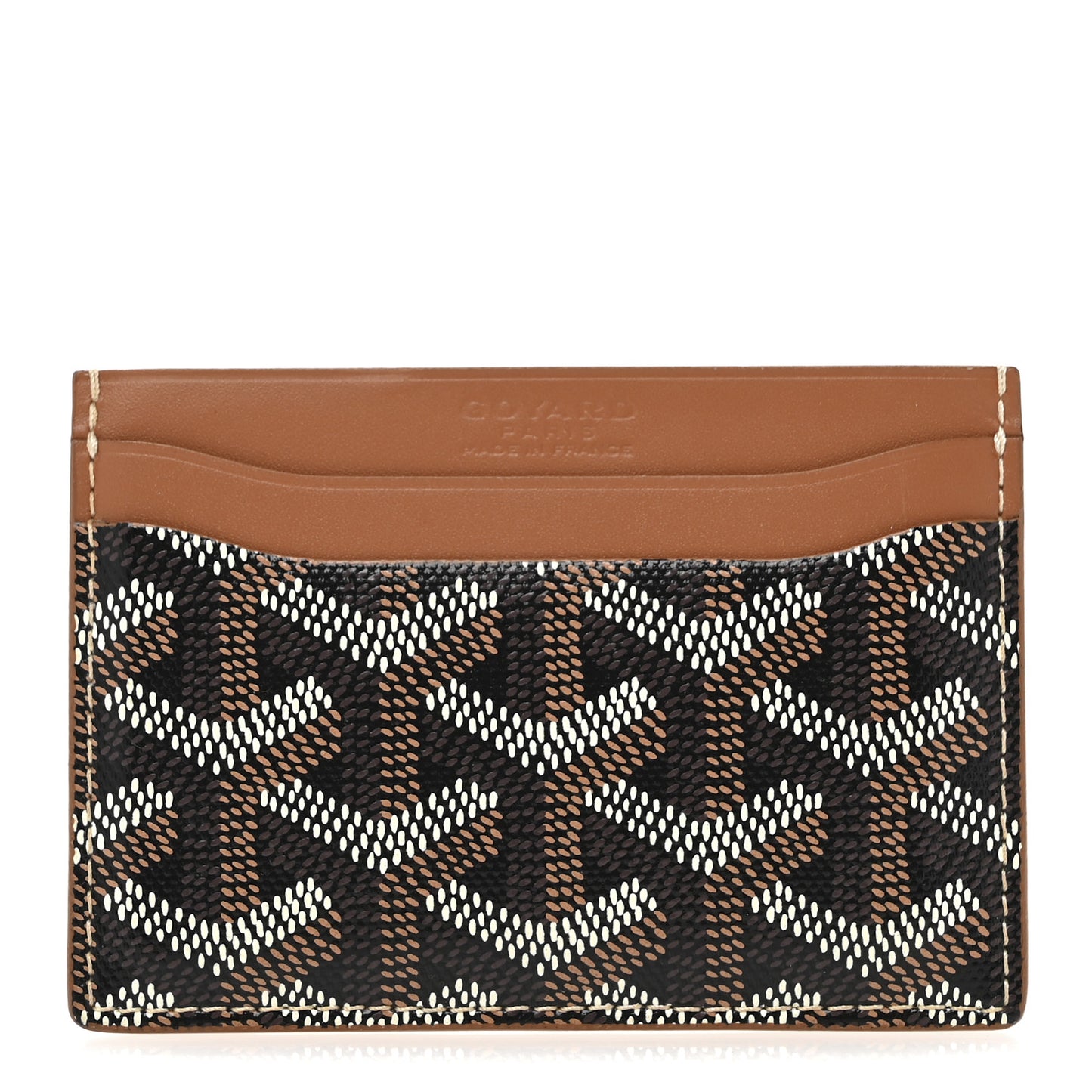 Goyardine Saint Sulpice Card Holder Black Gold