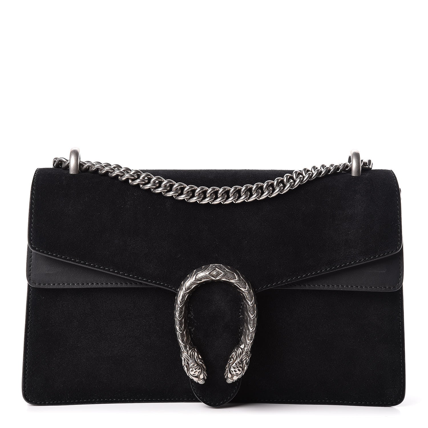 Gucci Suede Small Dionysus Shoulder Bag Black 1 of 11