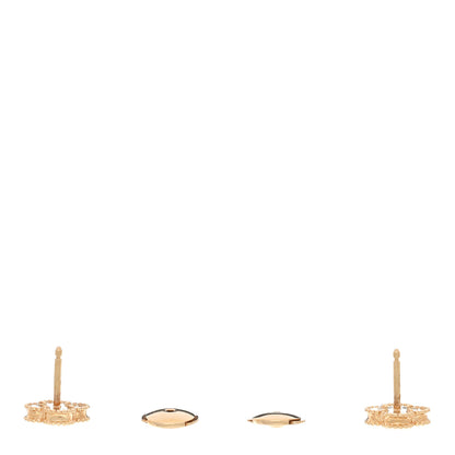 Van Cleef & Arpels 18K Yellow Gold Black Onyx Sweet Alhambra Earrings 3 of 5