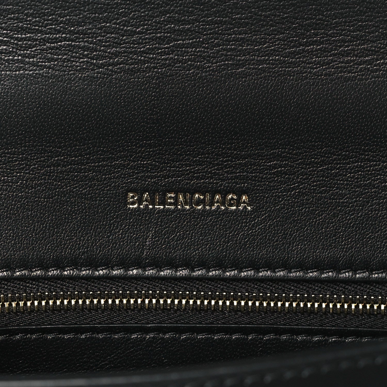 Balenciaga Shiny Box Calfskin Small Hourglass Top Handle Bag Black 6 of 11