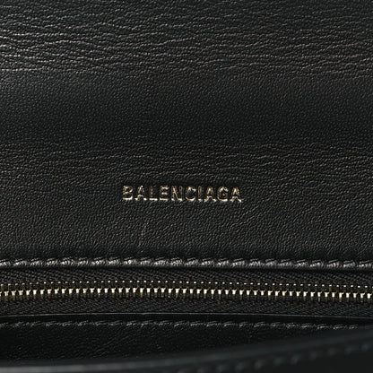 Balenciaga Shiny Box Calfskin Small Hourglass Top Handle Bag Black 6 of 11