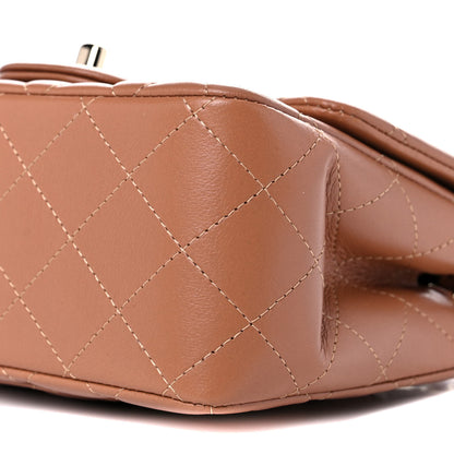 Chanel Lambskin Quilted Mini Square Flap Brown 10 of 10