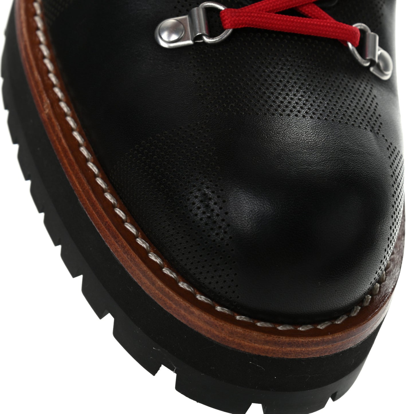 Calfskin Maxi Damier Perforated Alpinist Ankle Boots 9 Black