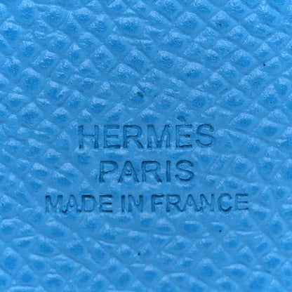 Hermes Epsom Tarmac Dot PM Passport Holder Bleu Zanzibar Rouge H 7 of 10