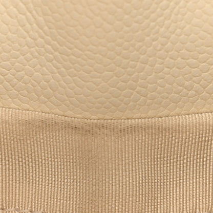 Chanel Caviar Flat Quilted CC Chain Bucket Drawstring Bag Light Beige 12 of 14