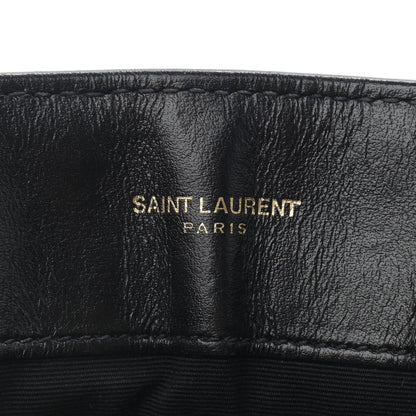 Saint Laurent Calfskin Y Quilted Monogram Large Loulou Chain Satchel Black 7 of 17