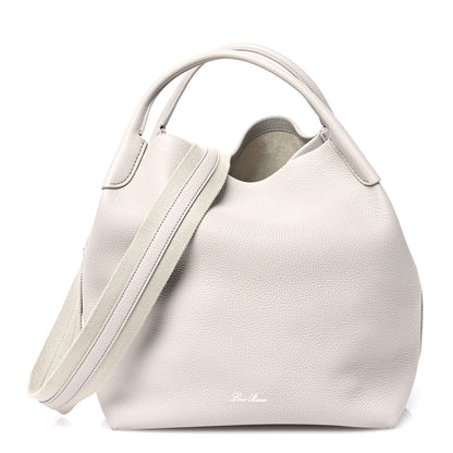 Loro Piana Grained Calfskin Large Bale Bag Stone 1 of 12