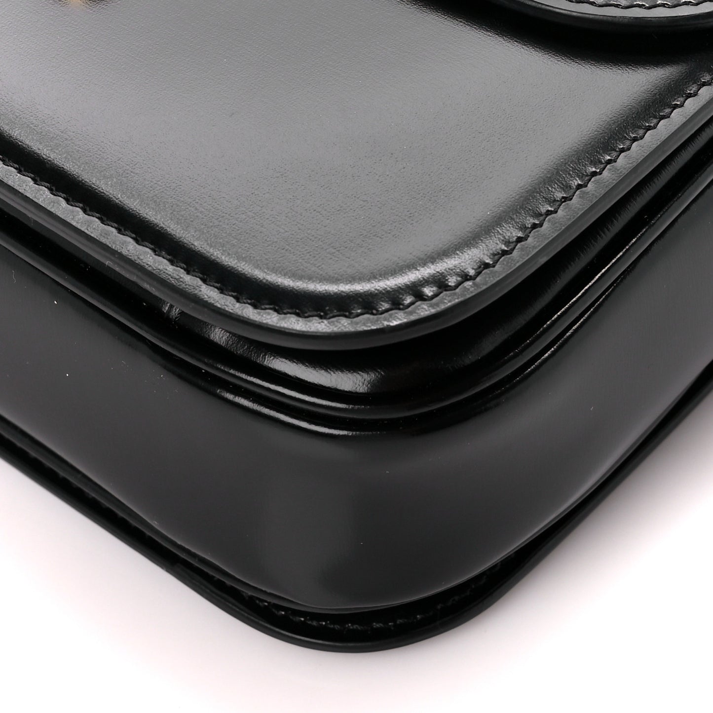 Shiny Calfskin Medium Triomphe Black