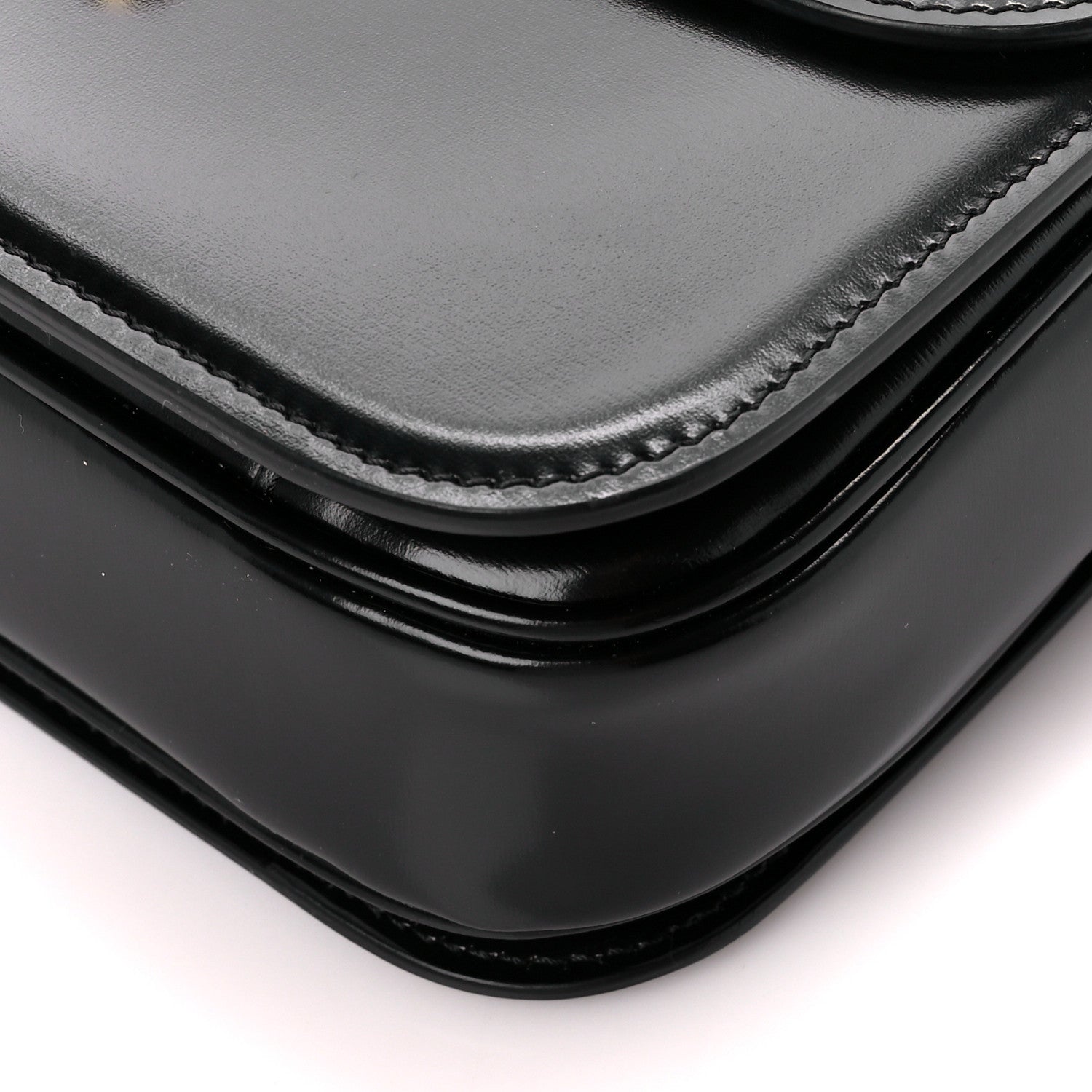 Celine Shiny Calfskin Medium Triomphe Black 10 of 10