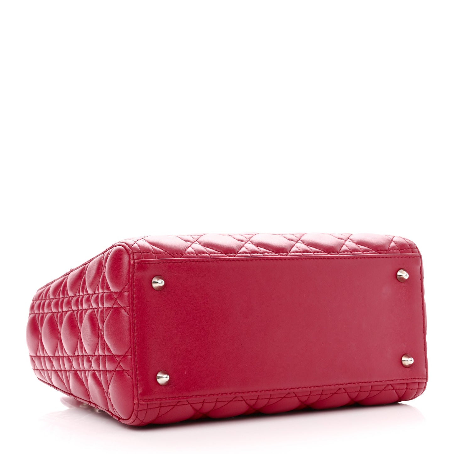 Lambskin Cannage Medium Lady Dior Fuchsia