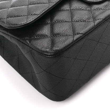 Chanel Caviar Quilted Jumbo Double Flap Black 10 of 11