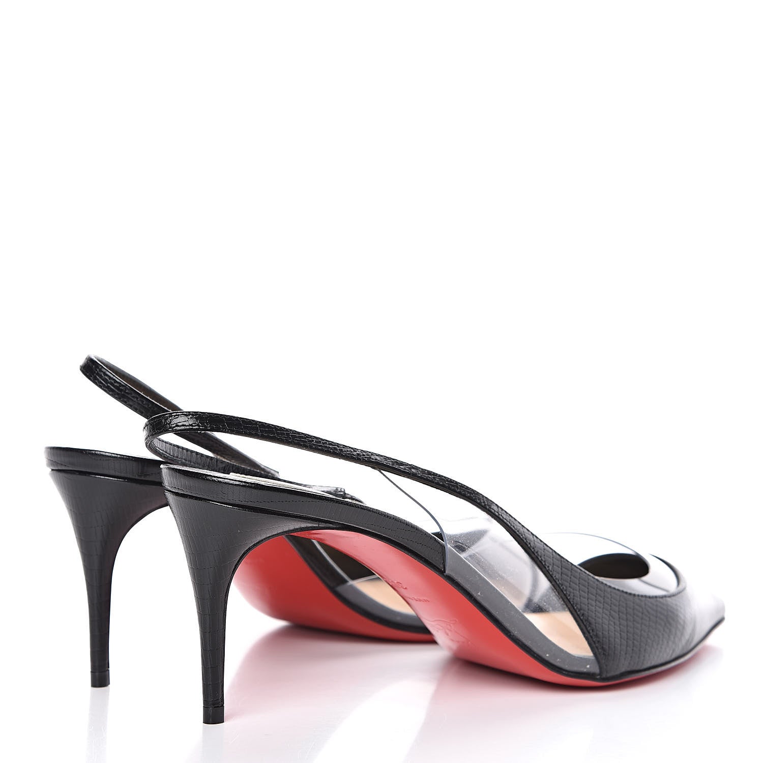 Christian Louboutin Calf Zarli PVC Optisexy 70 Pumps 39.5 Black 4 of 7