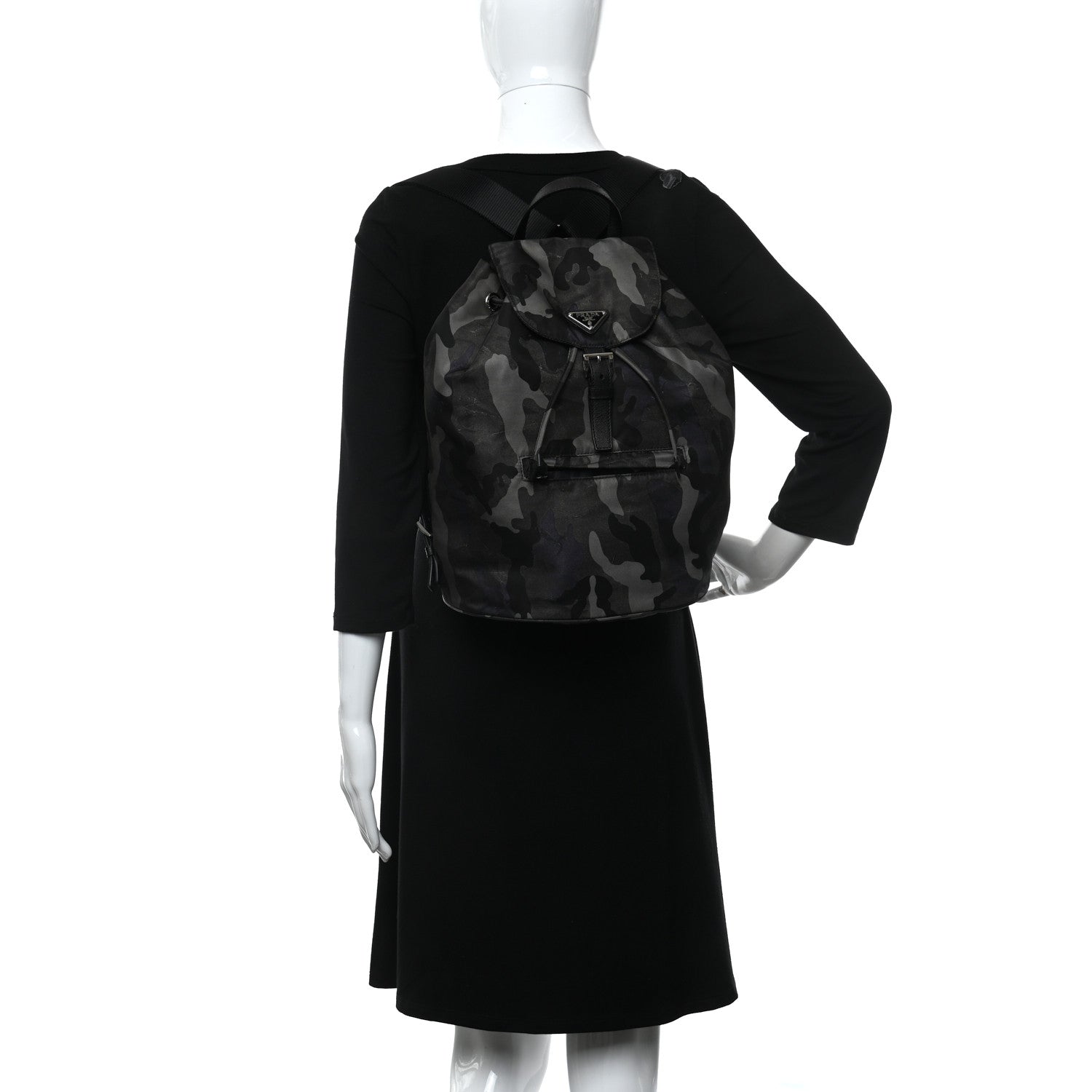 Prada Tessuto Nylon Camouflage Print Backpack Fumo 2 of 15